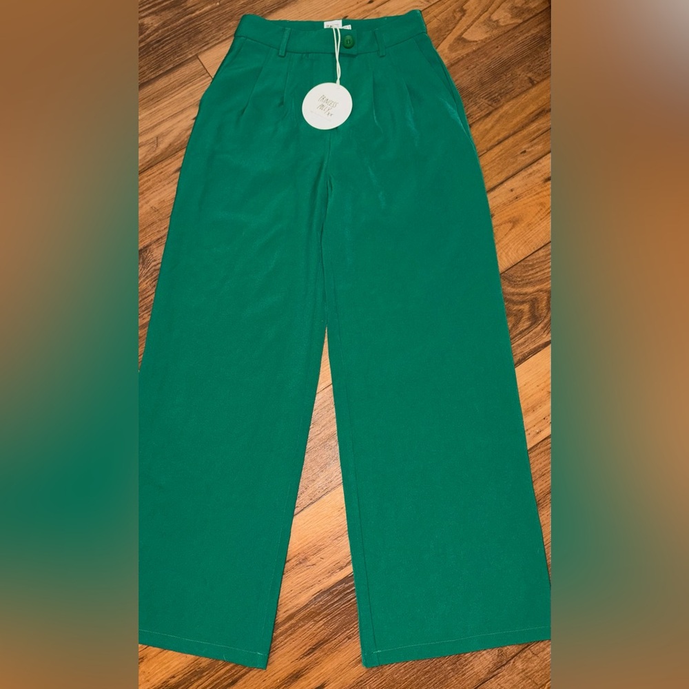 Princess Polly Emerald Green High-Waist Pants